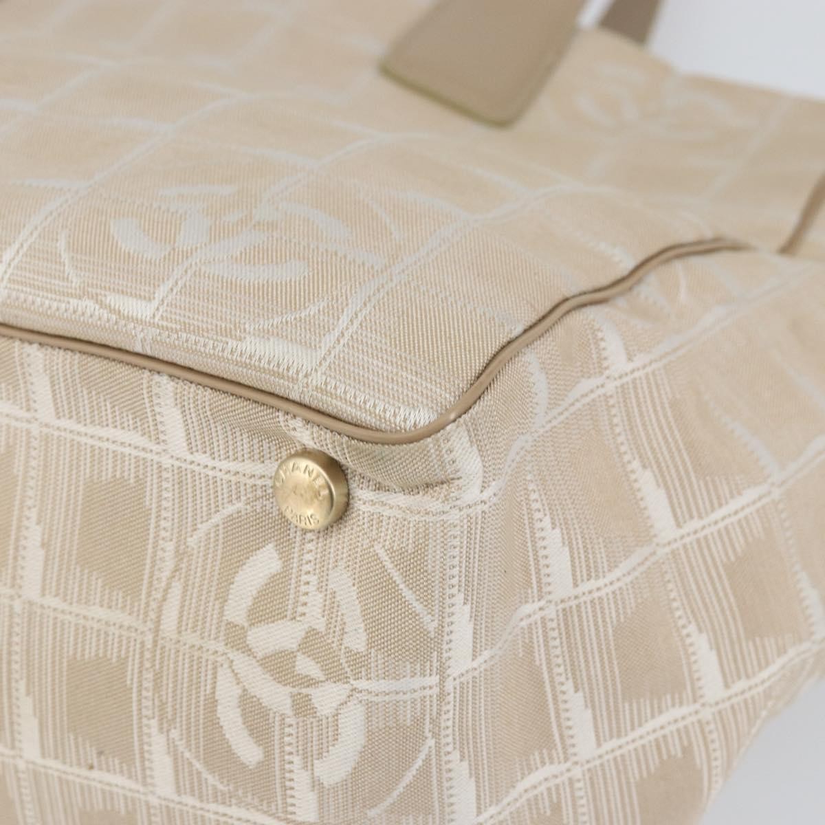 Chanel Travel Line Nylon, Beige, Nylon, Tote Bag