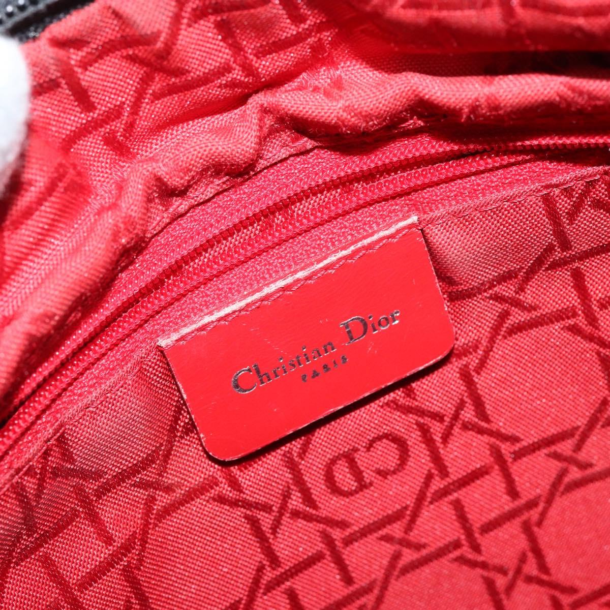 Christian Dior Vintage Lady Dior Bag Cannage Quilt Nylon, BLACK, NYLON, Handbag