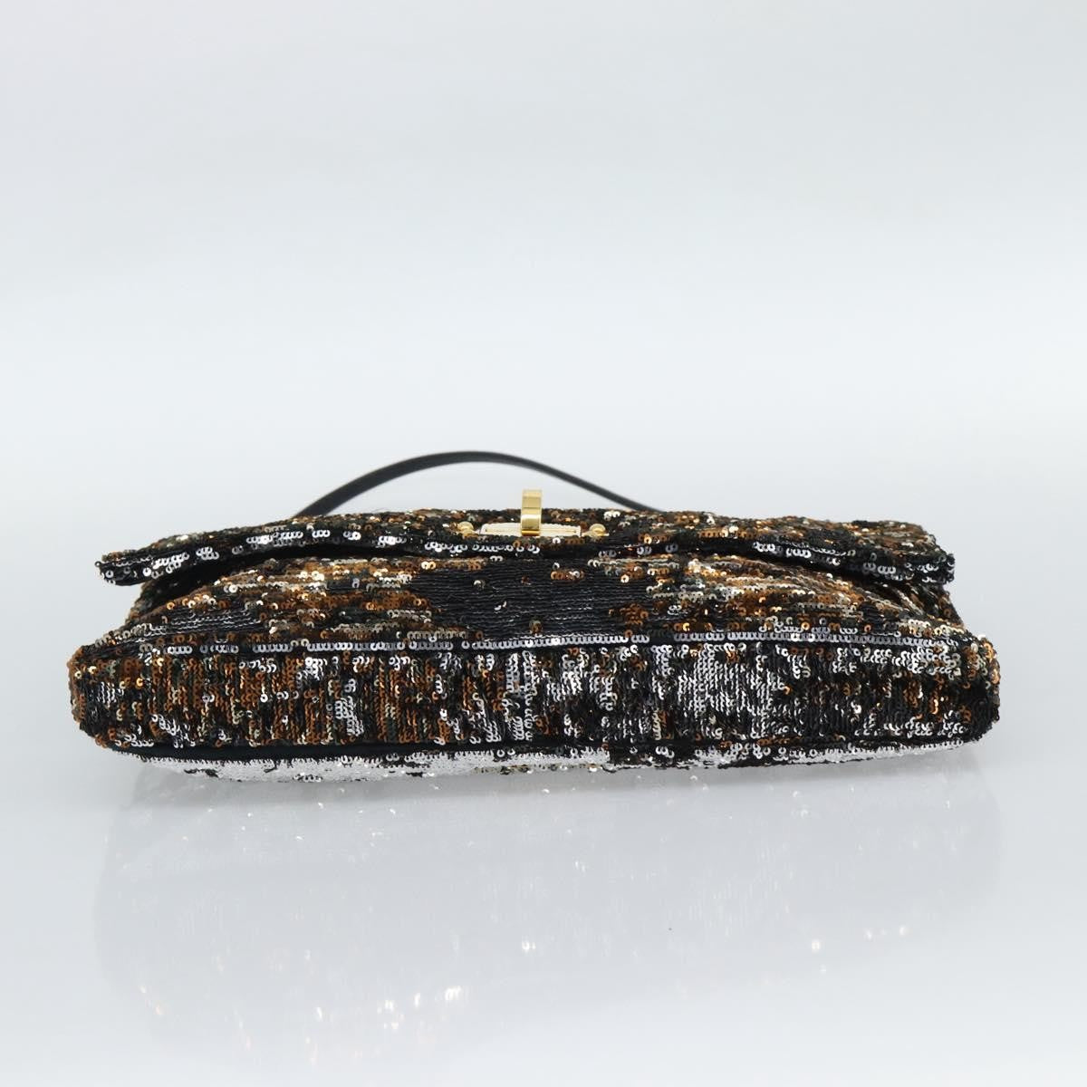 Miu Miu Belted Flap Turnlock Messenger Sequin Embellished Leather, Multicolour, Canvas, Crossbody Bag