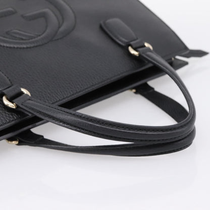 Gucci Soho Convertible Top Handle Satchel Leather, Black, Leather, Handbag