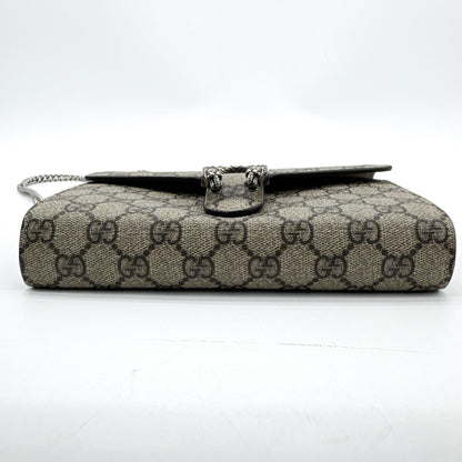 Gucci Dionysus Chain GG Coated Canvas, Brown, Canvas, Crossbody Bag
