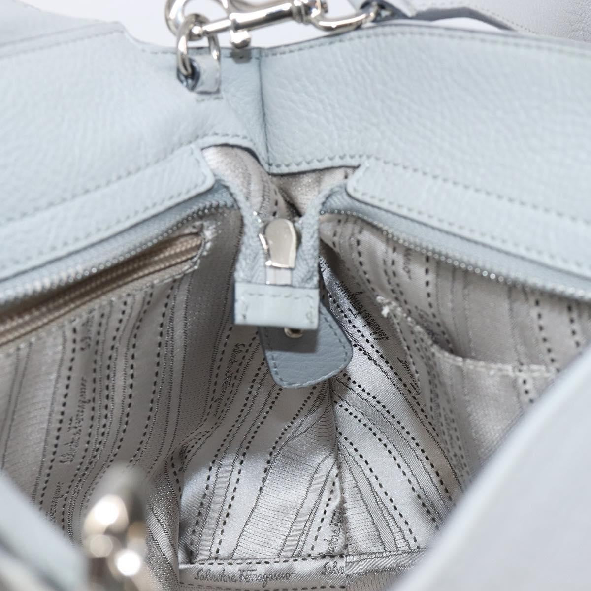 Salvatore Ferragamo Sofia Satchel Leather, Gray, Leather, Handbag
