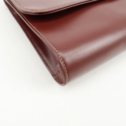 Cartier Must de Cartier Clutch Leather, Burgundy, Leather, Clutch