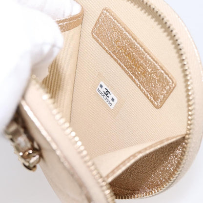 Chanel Pearl Crown CC Multi Pouches Wristlet Quilted Lambskin, Gold, Leather, Clutch
