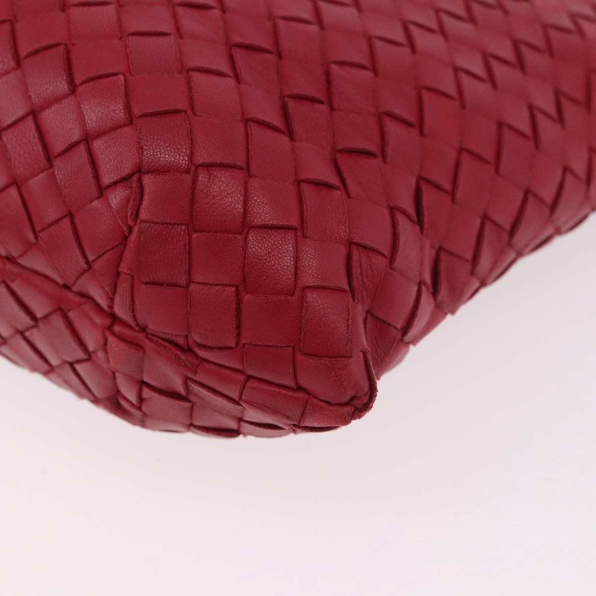 Bottega Veneta Capri Intrecciato Nappa, Red, Leather, Tote Bag