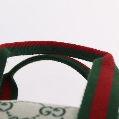 Gucci Web Boston GG Canvas, Green, Canvas, Handbag