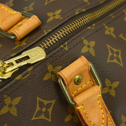 Louis Vuitton Keepall Bandoulière Monogram, Brown, Canvas, Travel Bag