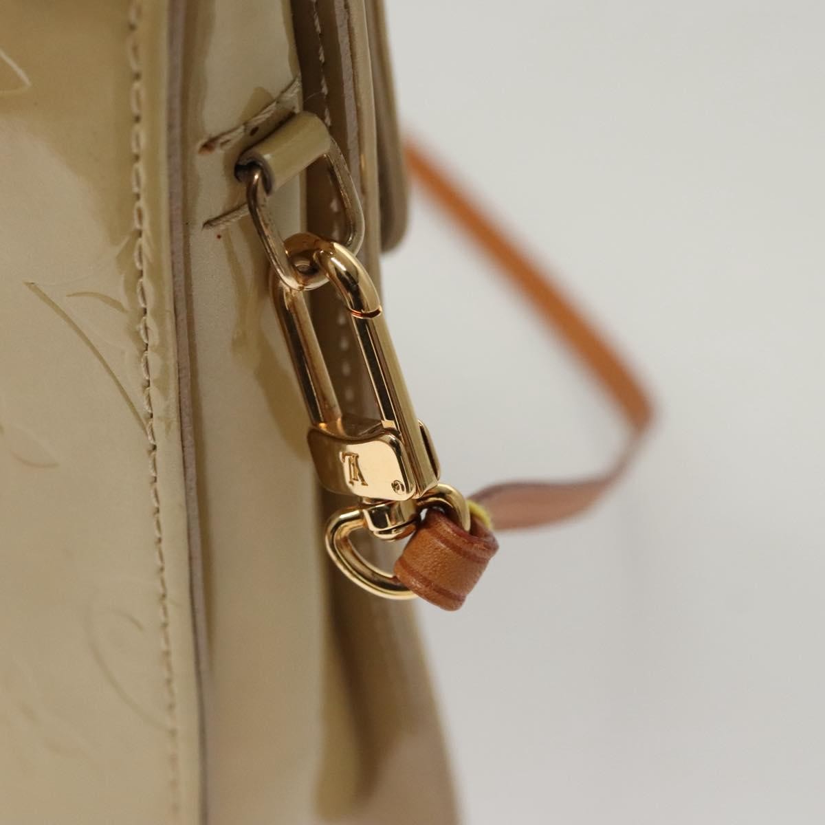 Louis Vuitton Mott Monogram Vernis, Beige, Patent Leather, Clutch