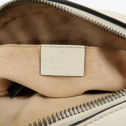 Gucci GG Marmont Belt Embellished Matelasse Leather, Beige, Leather, Handbag