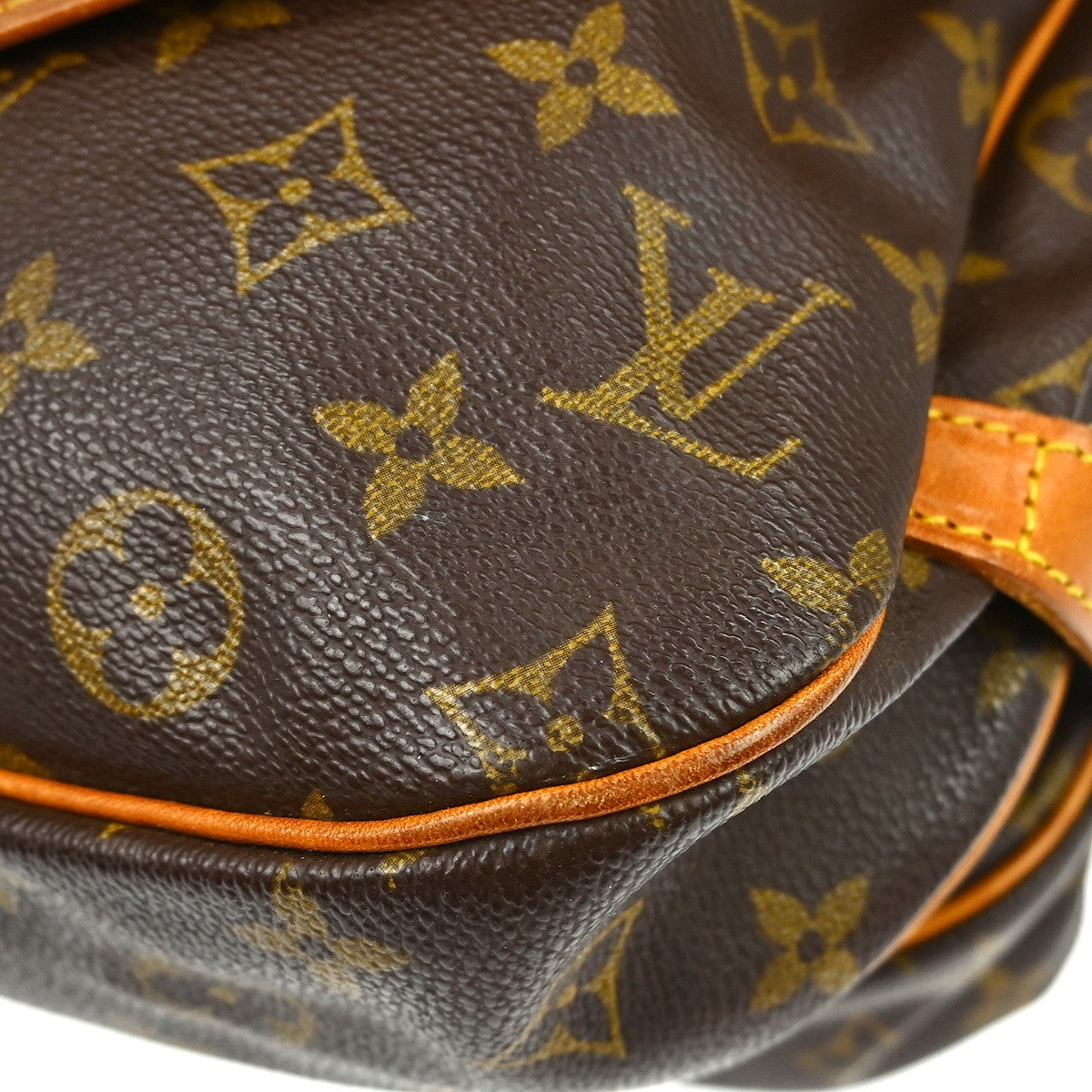 Louis Vuitton Saumur Monogram, Brown, Canvas, Shoulder Bag