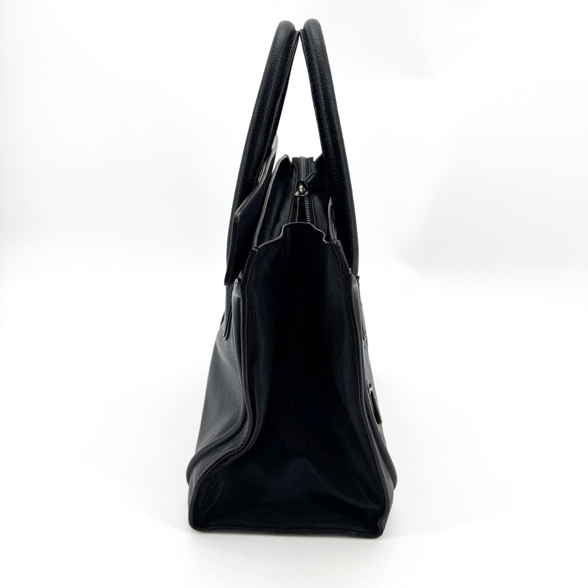 Celine Luggage Smooth Leather, Black, Leather, Handbag