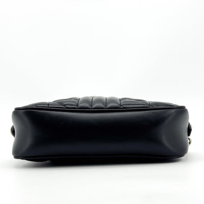 Gucci GG Marmont Wrist Matelasse Leather, Black, Leather, Clutch