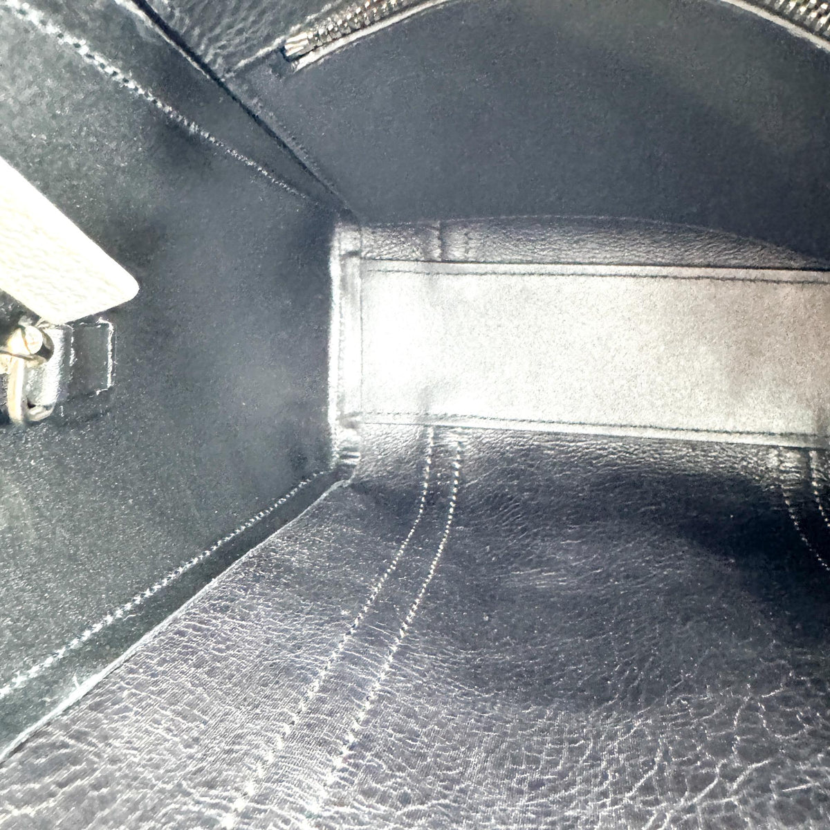 Balenciaga Everyday Patent, Silver, Leather, Tote Bag