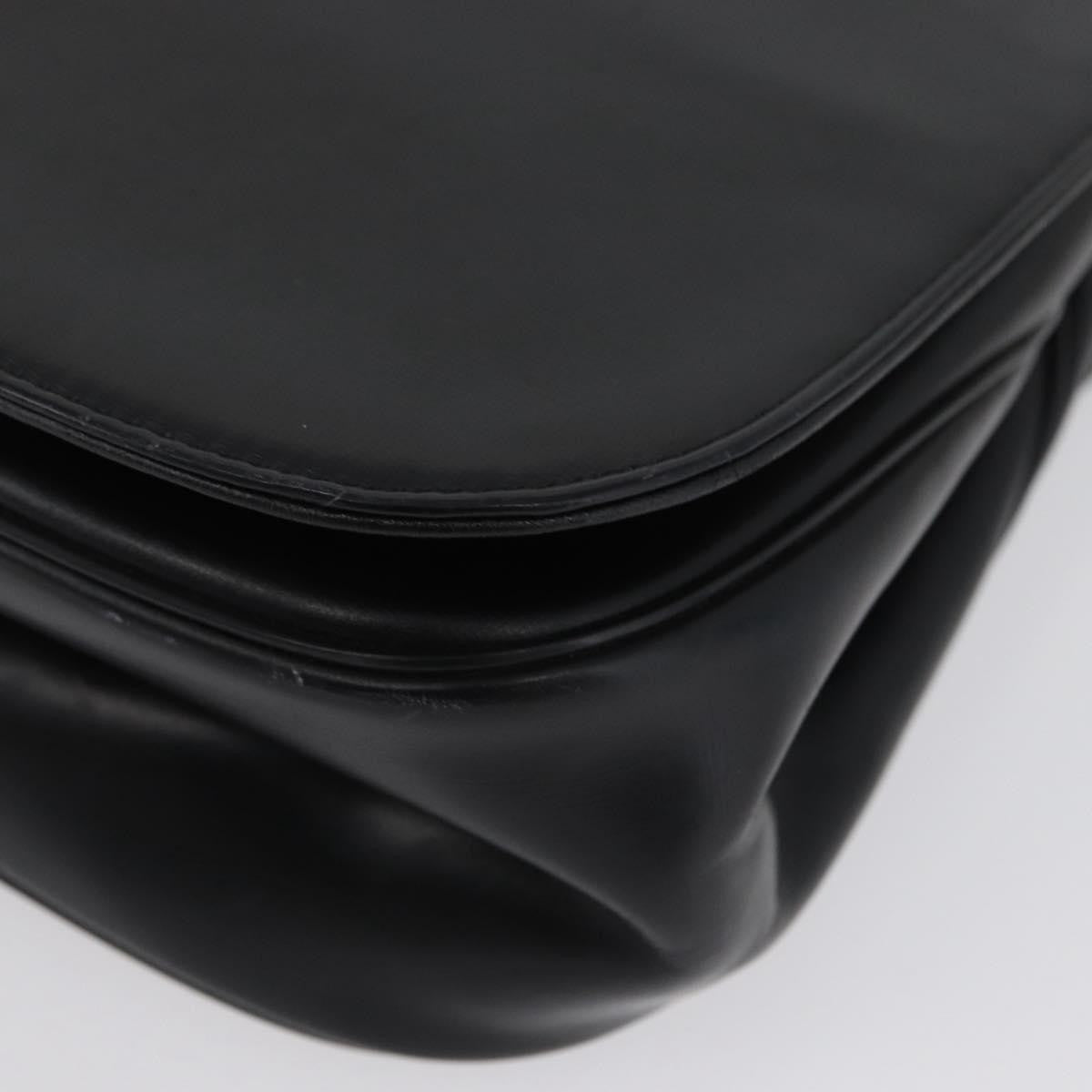 Christian Dior Vintage CD Logo Leather, Black, Leather, Shoulder Bag