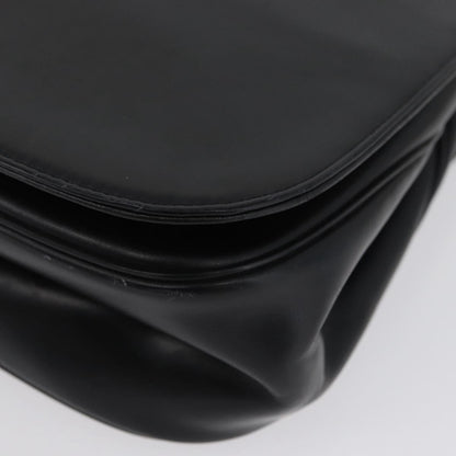 Christian Dior Vintage CD Logo Leather, Black, Leather, Shoulder Bag