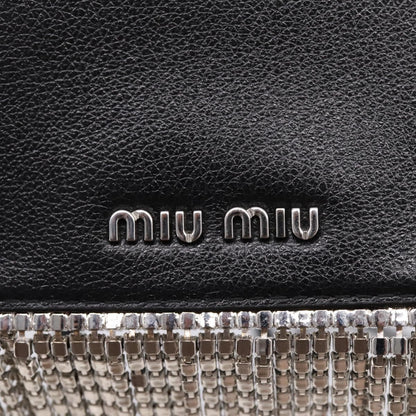 Miu Miu Shoulder Leather, Black, Leather, Shoulder Bag