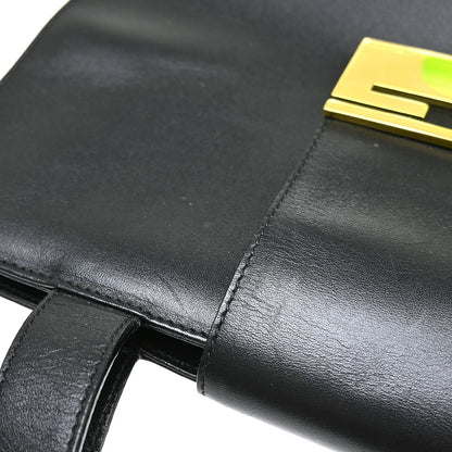 Gucci Vintage square G Leather, Black, Leather, Handbag