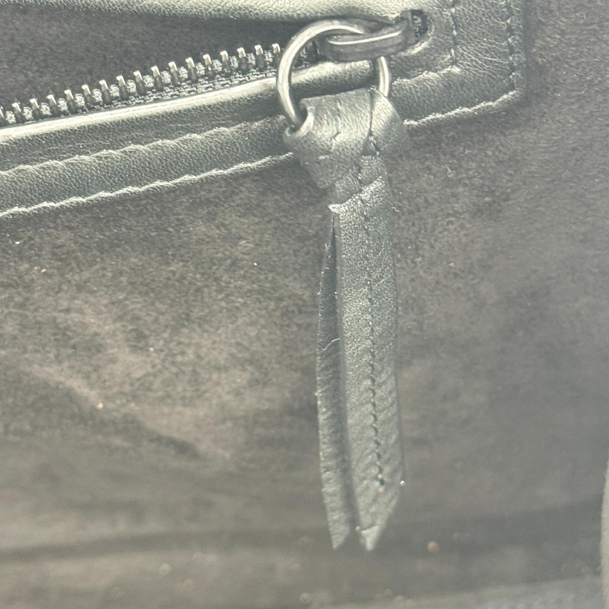 Celine Luggage Smooth Leather, Black, Leather, Handbag
