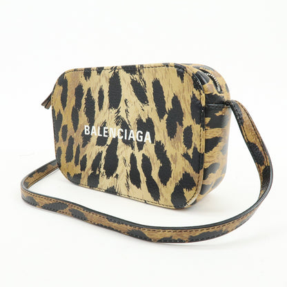Balenciaga Everyday Camera Printed Leather, Brown, Leather, Handbag