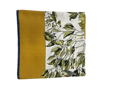 Hermes Carré 90 Silk multicolor, Yellow, Silk, Scarf