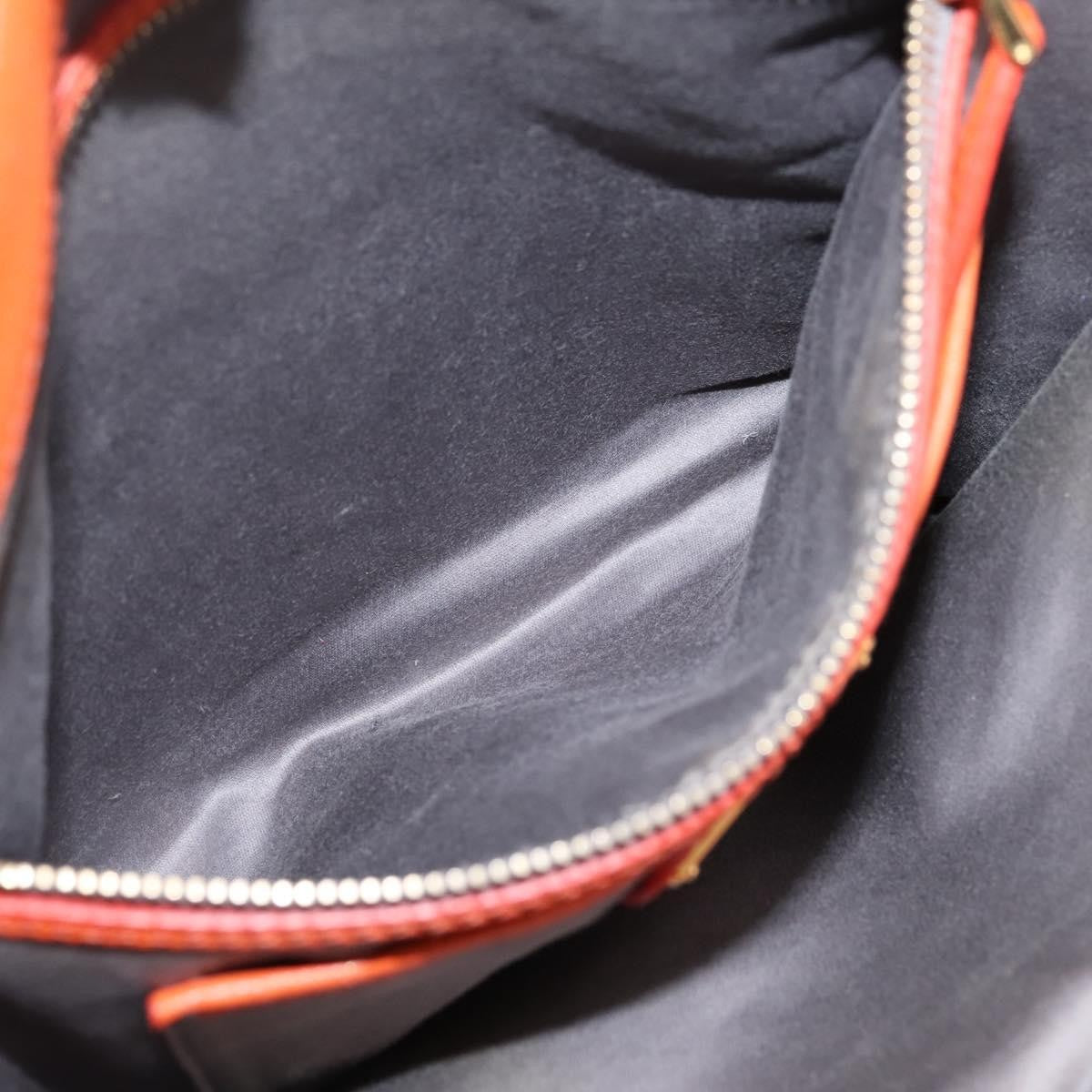 Miu Miu Caribou Convertible Tote Leather, Orange, Leather, Handbag
