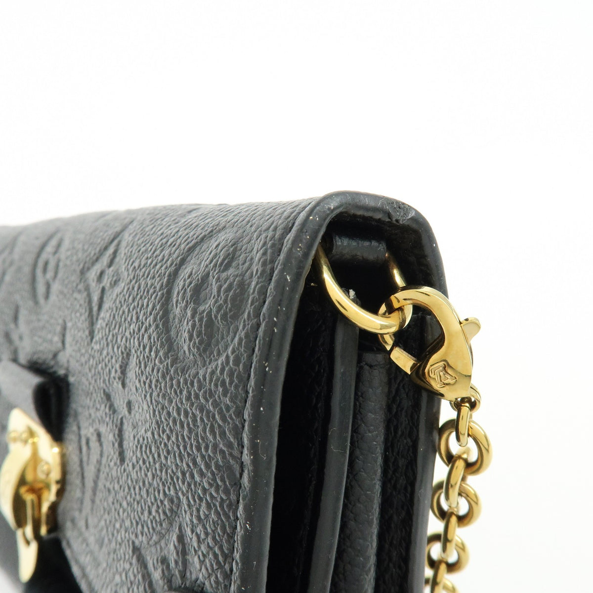 Louis Vuitton Vavin Chain Monogram Empreinte Leather, Black, Leather, Crossbody Bag