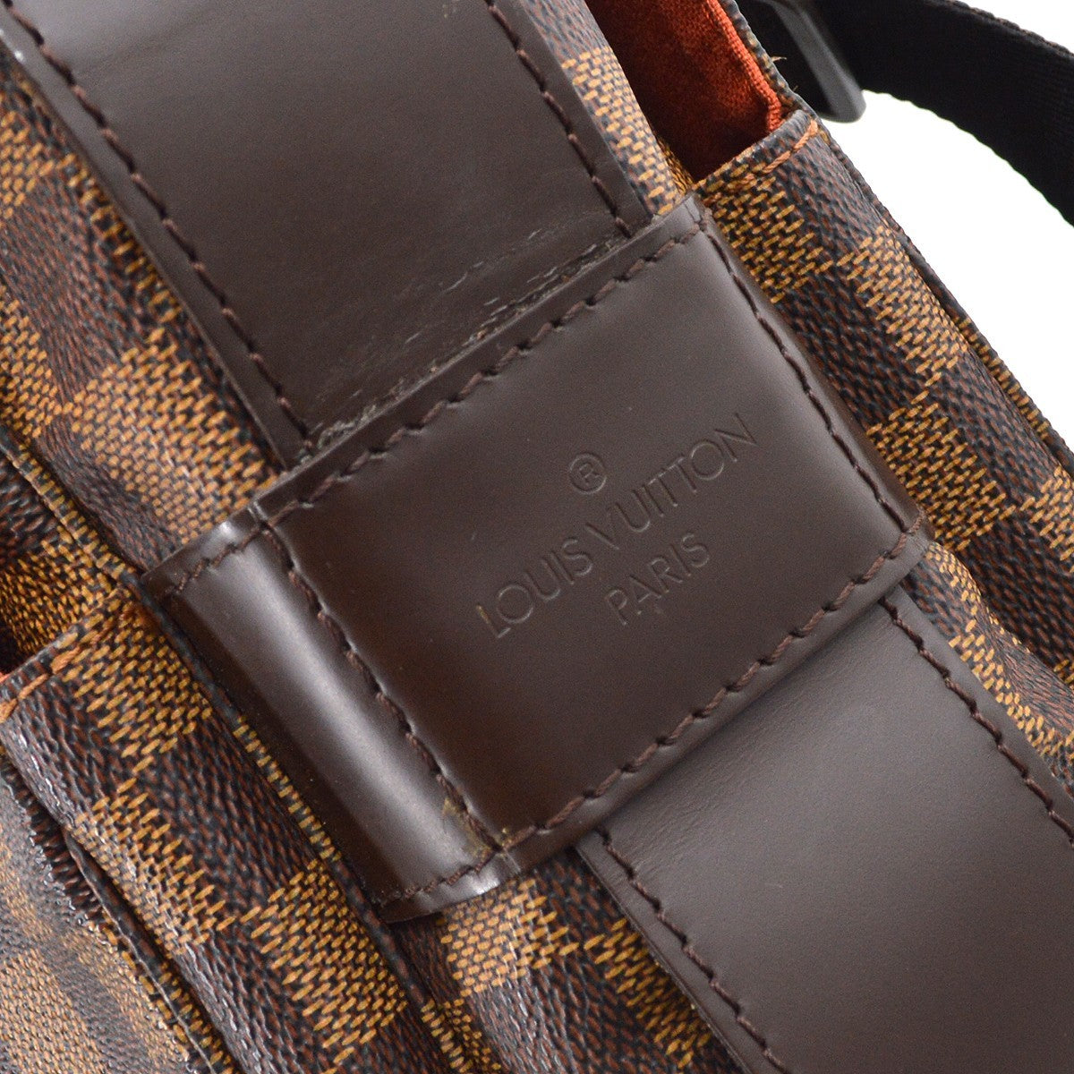 Louis Vuitton Naviglio Damier, Brown, Canvas, Shoulder Bag