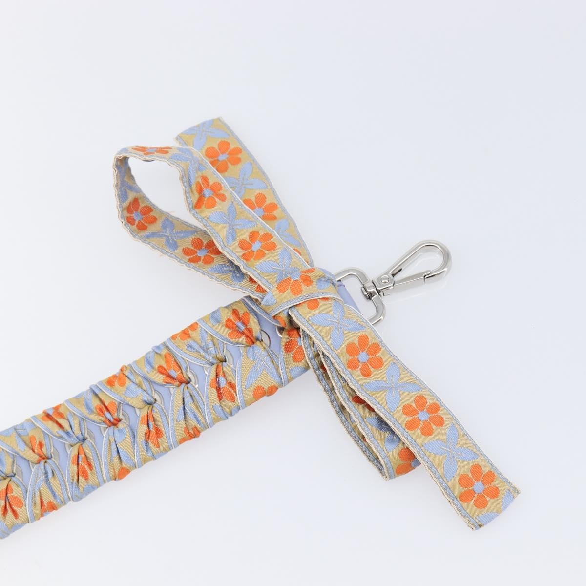Fendi Bow Mini Strap You Short Shoulder Strap Leather with Ribbon Whipstitch, Blue, Leather, Straps