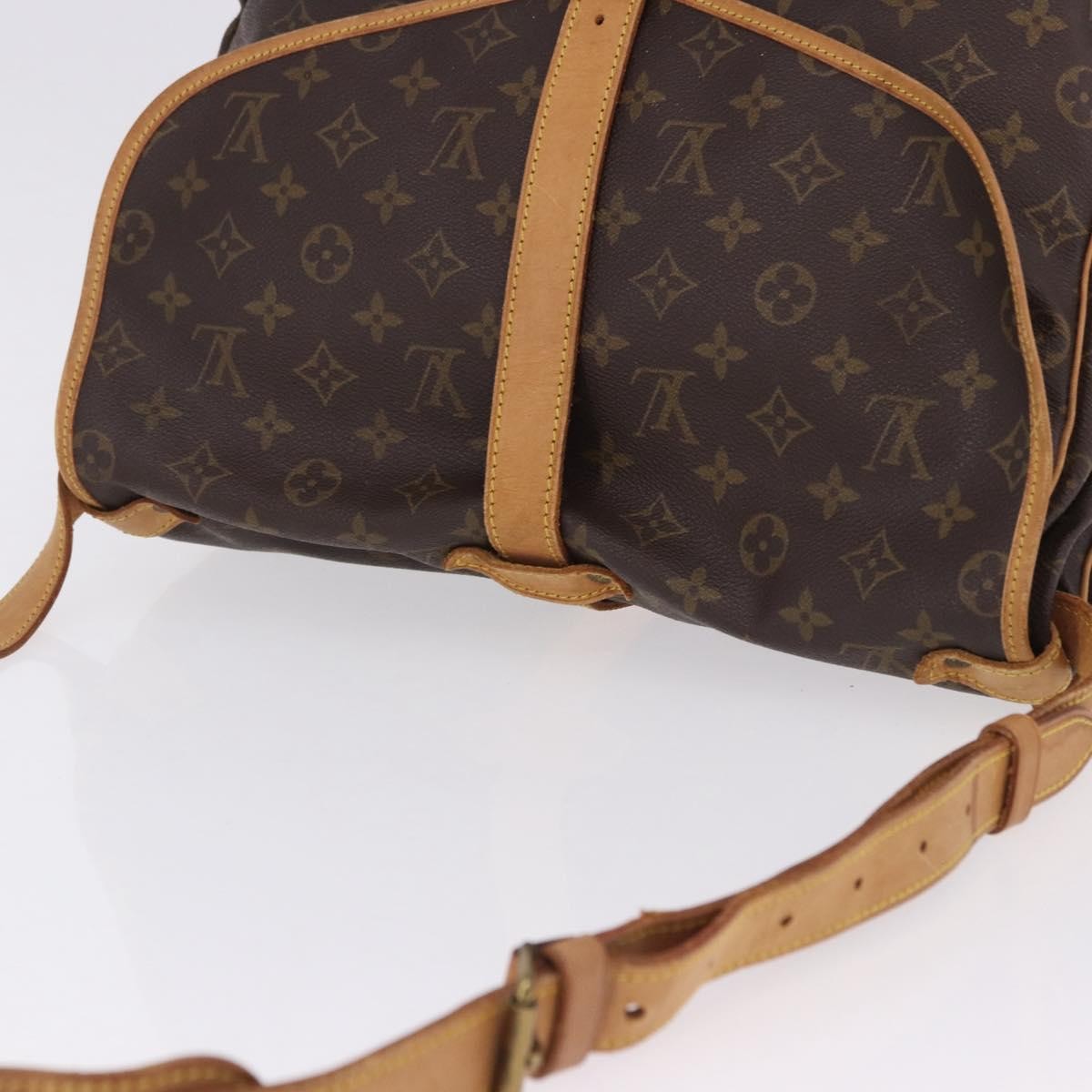 Louis Vuitton Saumur Monogram, Brown, Canvas, Shoulder Bag