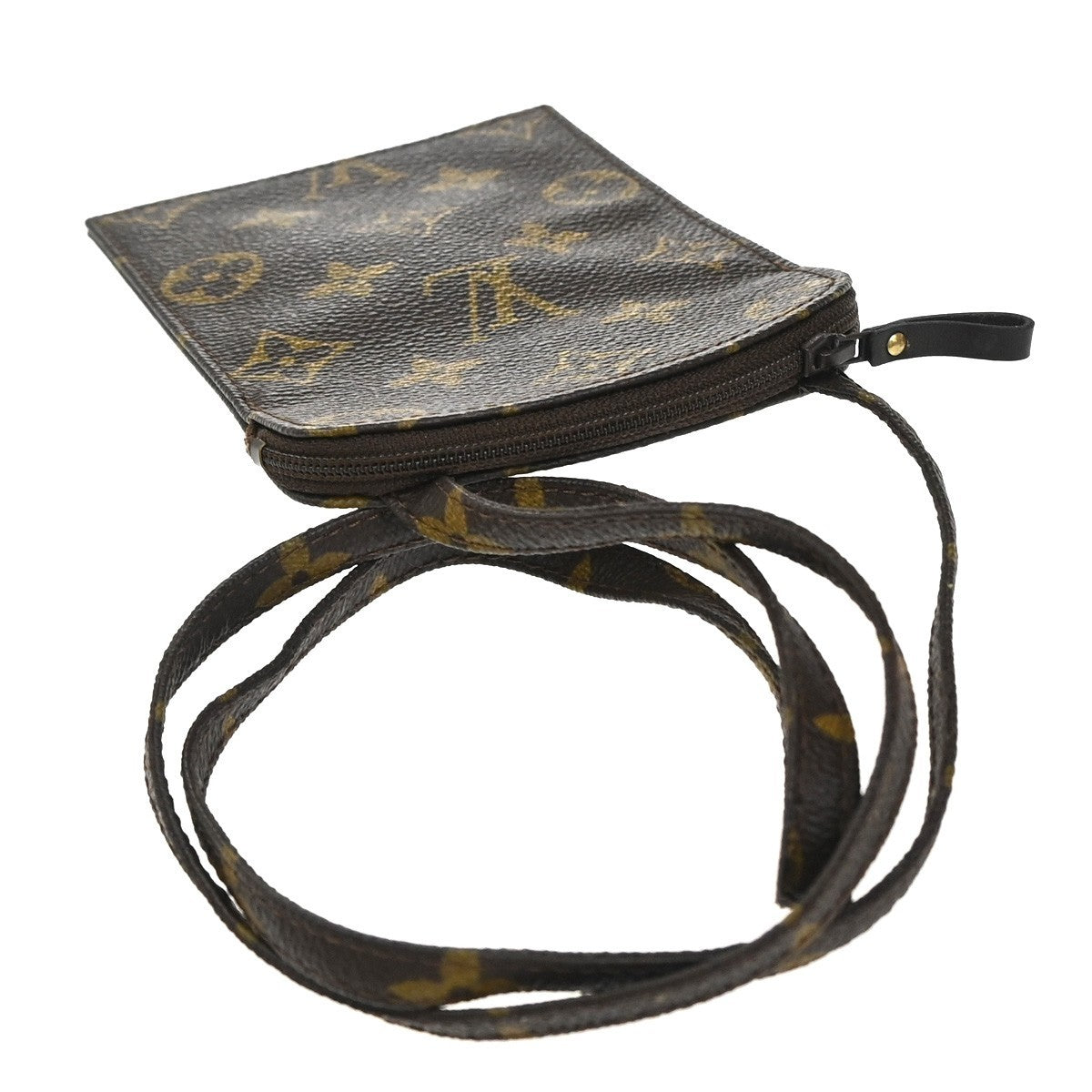 Louis Vuitton Pochette Secret Monogram canvas, Brown, Canvas, Clutch
