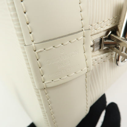 Louis Vuitton Alma Epi Leather, White, Leather, Handbag