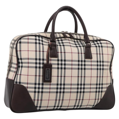 Burberry Boston Nova Check Canvas, Beige, Nylon, Handbag