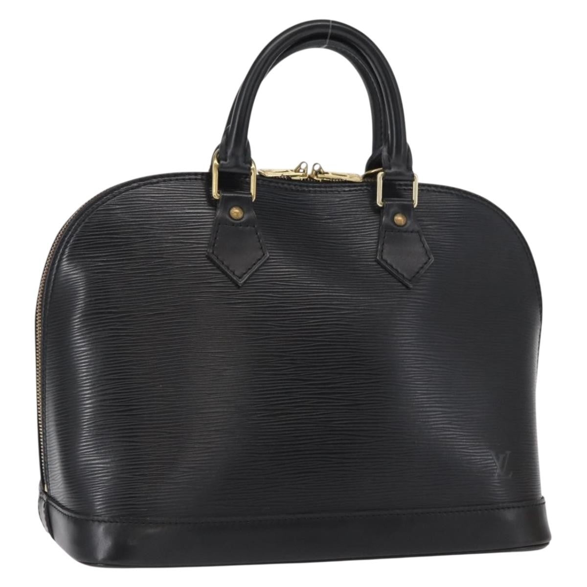 Louis Vuitton Alma Epi Leather, Black, Leather, Handbag