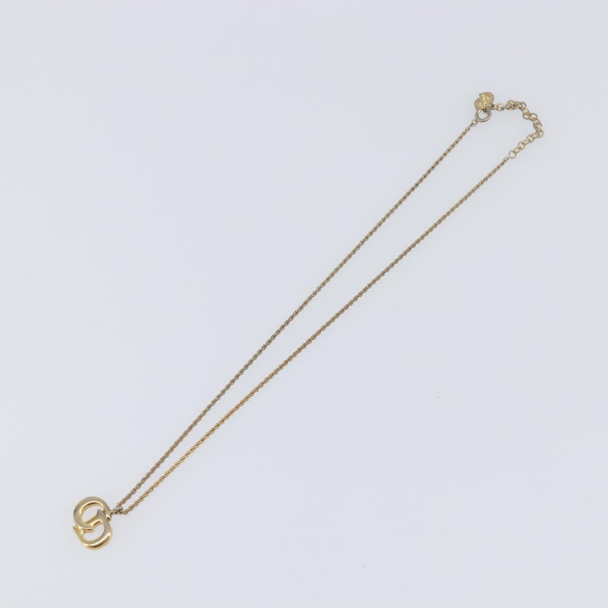 Christian Dior Vintage CD Pendant Metal, Gold, Metal, Necklace