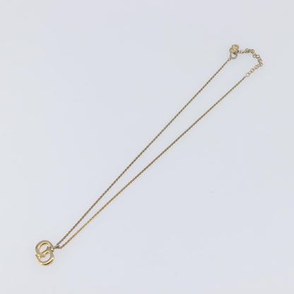 Christian Dior Vintage CD Pendant Metal, Gold, Metal, Necklace
