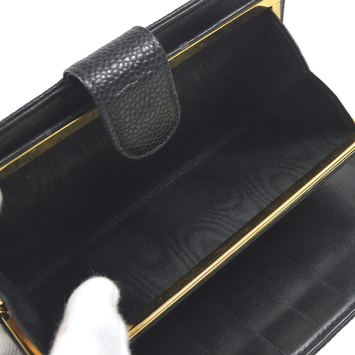 Chanel Timeless CC French Caviar, Black, Leather, Wallet