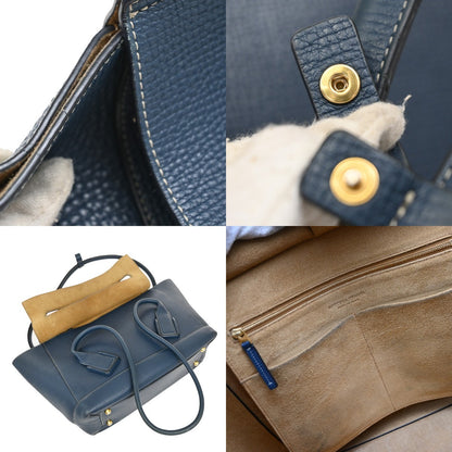 Bottega Veneta Arco Grainy Leather, Navy, Leather, Tote Bag
