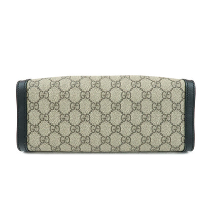 Gucci Padlock Chain GG Coated Canvas with Leather, Beige, Canvas, Tote Bag