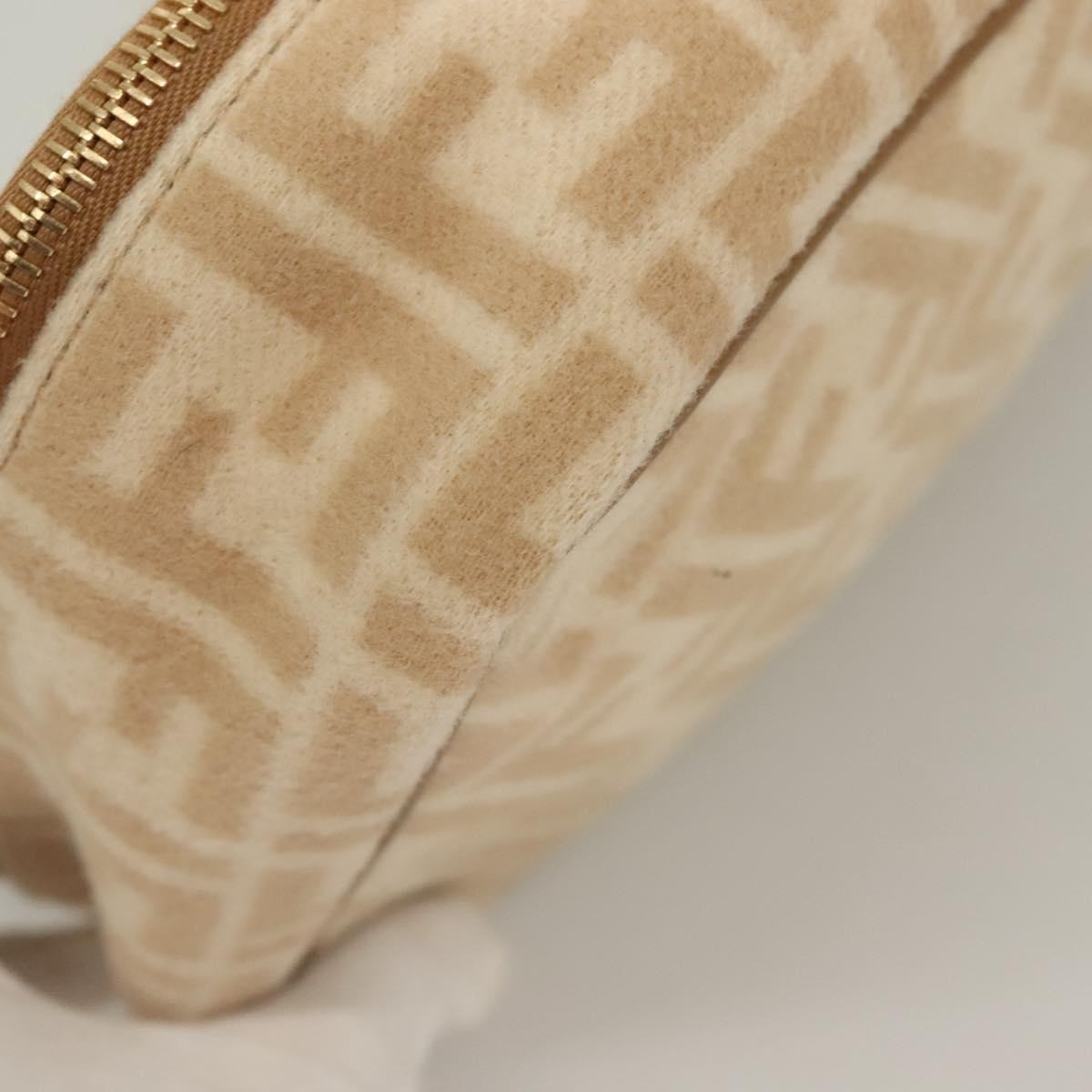 Celine Vintage Toiletry Macadam Coated Canvas, Beige, Canvas, Toiletry Case