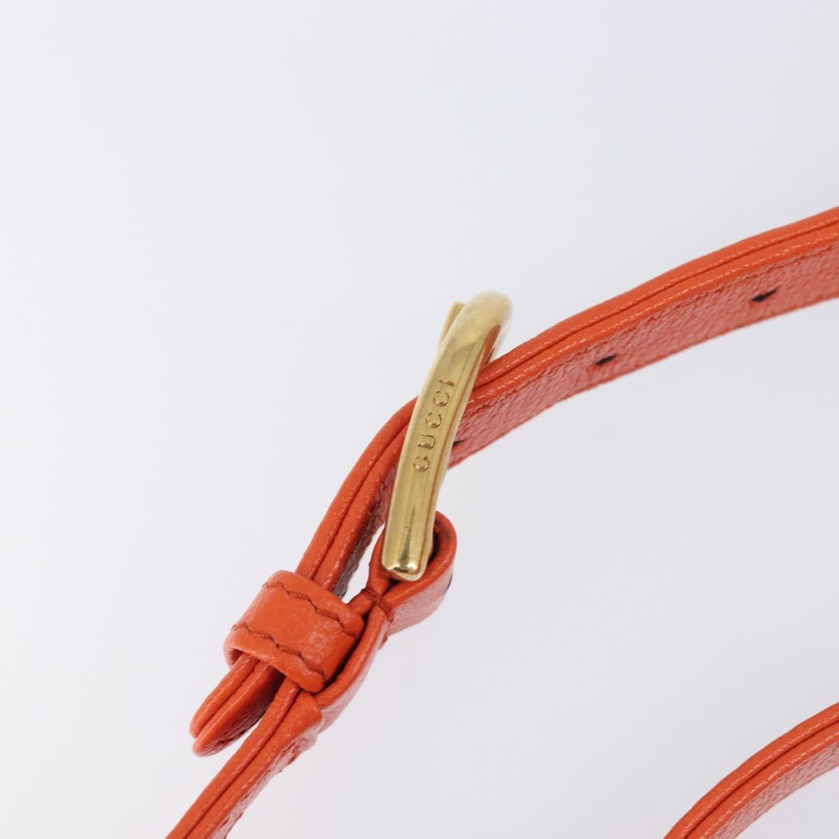 Gucci Aphrodite Leather, Orange, Leather, Shoulder Bag