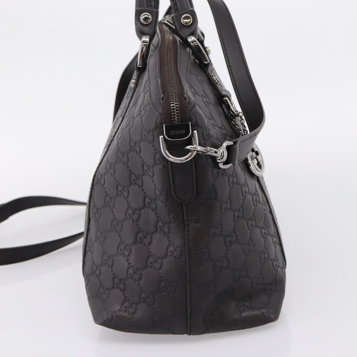 Gucci GG Charm Convertible Dome Satchel Guccissima Leather, Brown, Leather, Handbag