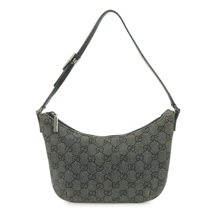 Gucci Horsebit Slim GG Denim with Leather, Black, Leather, Shoulder Bag