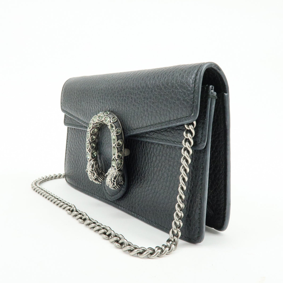 Gucci Dionysus Leather, Black, Leather, Handbag