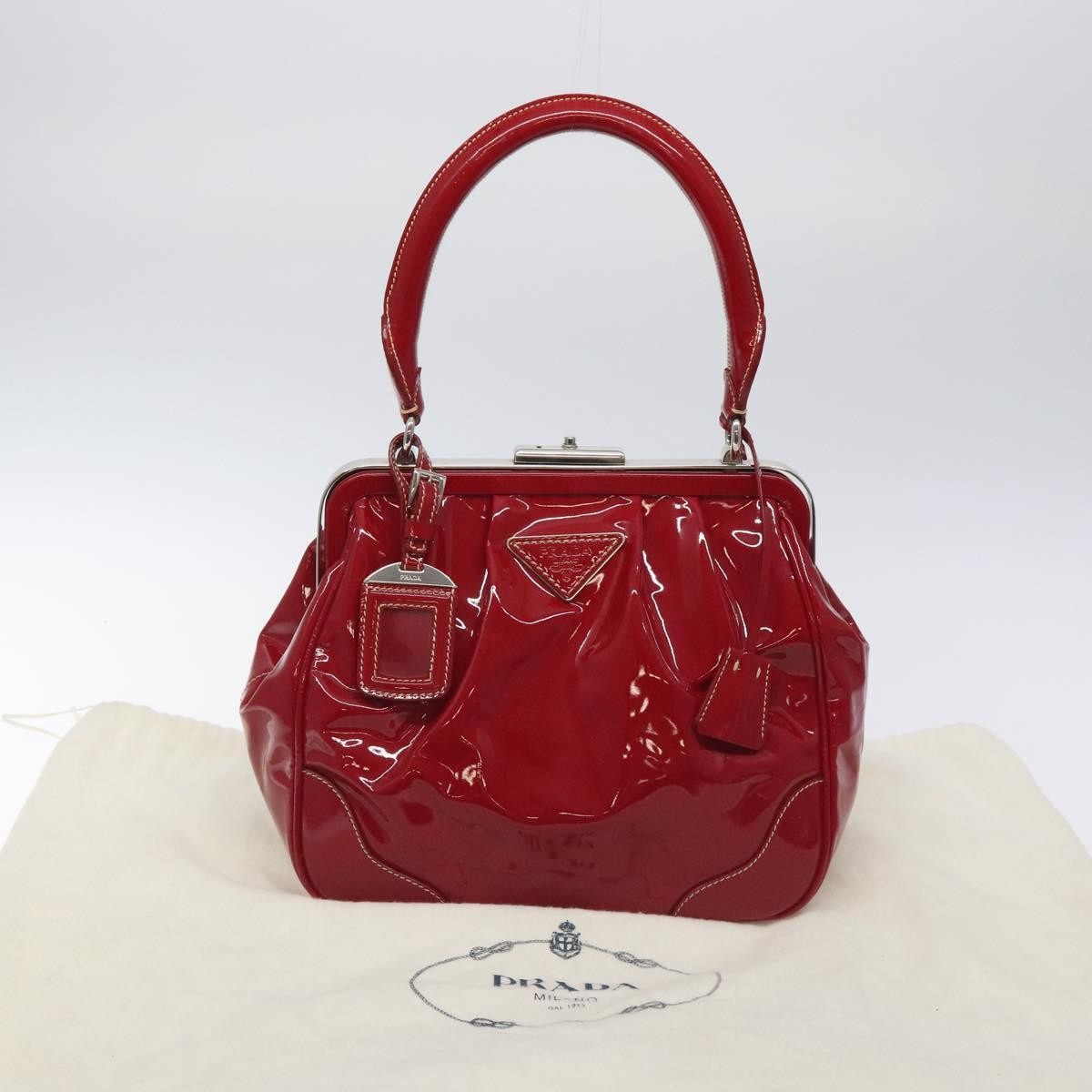 Prada Vintage Patent Leather, Red, Patent Leather, Handbag