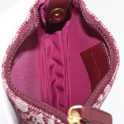Christian Dior Vintage Saddle Zip Coin Purse Diorissimo Canvas, Red, Canvas, Clutch