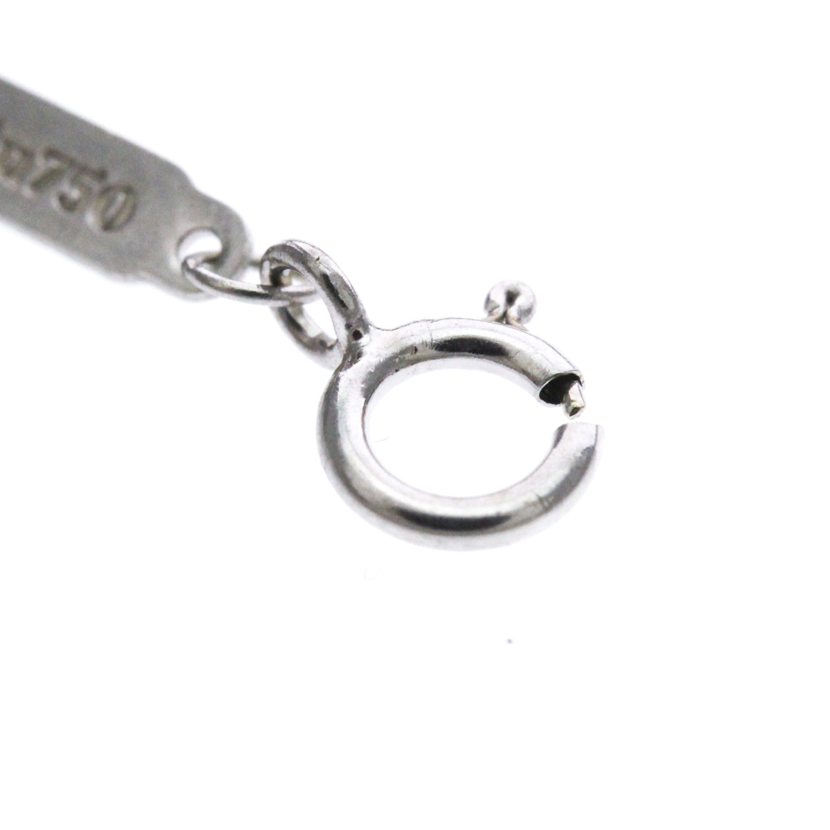 Tiffany & Co. T Smile Pendant 18K White Gold, Silver, White Gold, Necklace