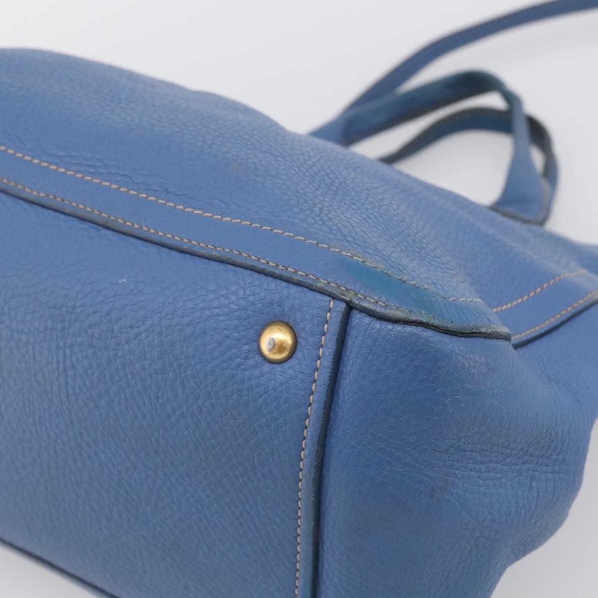 Miu Miu Beau Top Handle Leather, Blue, Leather, Handbag