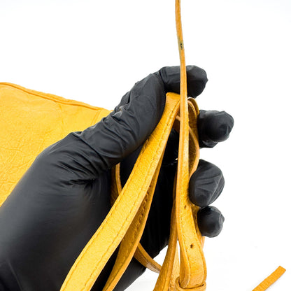 Balenciaga Hip Classic Studs Leather, Yellow, Leather, Crossbody Bag