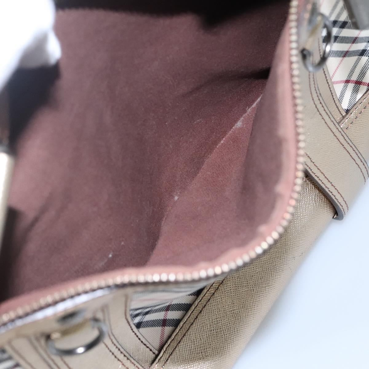 Burberry Nova Check Tote Canvas and Leather, Beige, Canvas, Tote Bag