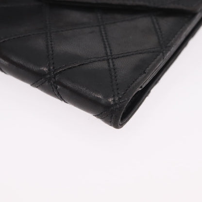 Chanel CC Compact Quilted Caviar, Black, Leather, Wallet